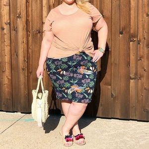 EUC Tropical print Cassie Pencil Skirt